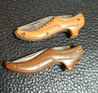 2 Antique Pocket Knifes,  Victorian Shoe Figural,  Very Rare,  Early 1900’s