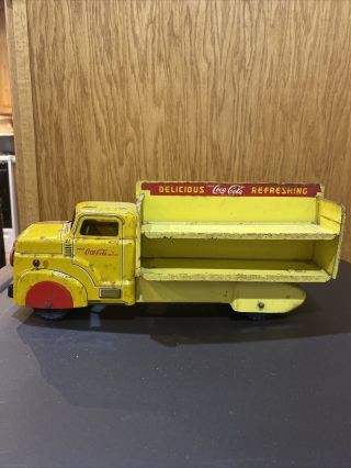 Vintage Marx Coca - Cola Bottle Truck 1950’s Tin Truck