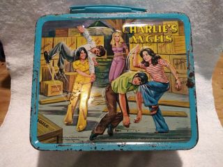 Vintage 1978 Charlies Angels Metal Lunchbox with Thermos 3