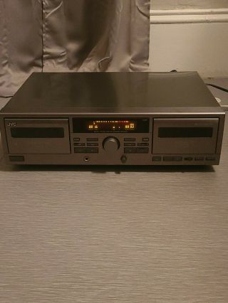 Vintage Jvc Td - W209 Double Cassette Dual Tape Deck Gray