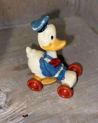 Vintage Disney Toy Fun On Wheels Donald Duck By Marx Hong Kong