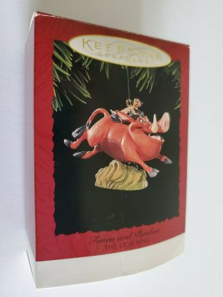 Vintage Disney Hallmark Christmas Ornament Timon And Pumbaa The Lion King