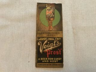 Voigt’s “prost” Beer Vintage Advertising Match Book