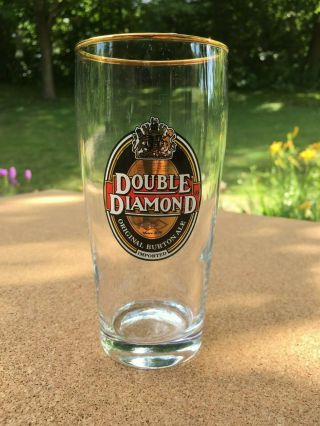Double Diamond Ale 6” Gold Rim Bar Tavern Beer Glass,  Made In Germany
