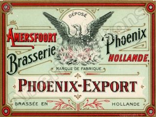 Phoenix Export Beer Metal Sign: Phoenix Brewery - Amersfoort - Holland