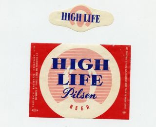 Canada Beer Label - Caribou Brewing Company High Life Pilsen Beer Set