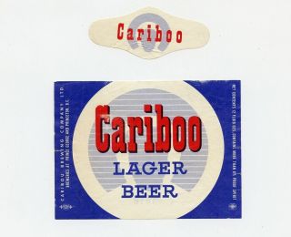 Canada Beer Label - Caribou Brewing Company Cariboo Lager Beer Set