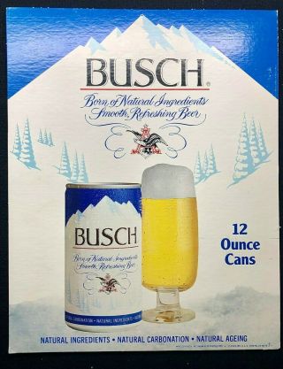 Busch Beer Vintage Sign - 1978 Anheuser Busch - Busch Brewing