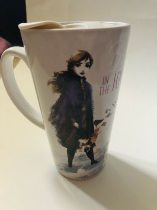 Disney FROZEN ELSA ANNA Believe In The Journey Travel Coffee Mug 3