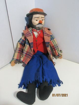 Vintage Emmett Kelly Ventriloquist Hobo Clown Doll 1 Juro Novelty