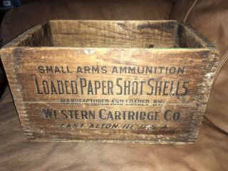 Vintage Western Cartridge Co.  12 Ga.  Loaded Paper Shot Shell T&g Crate Empty