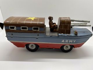 Vintage Tin Litho - Army Duck Boat K - Japan Friction