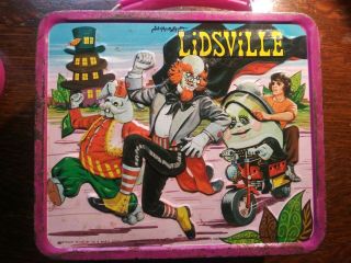 Vintage 1971 Sid And Marty Krofft " Lidsville " Lunchbox W/ Thermos