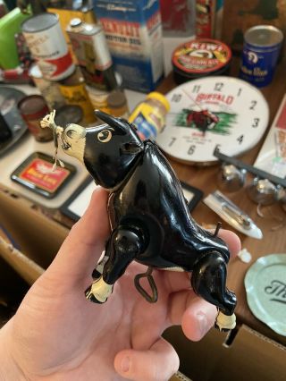 Vintage 1950 Ferdinand The Bull " Fierce " Walt Disney Linemar Tin Wind Up Toy