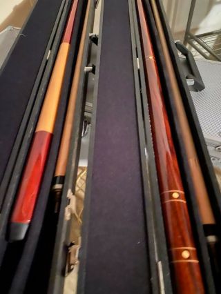 Two Vintage Dufferin Pool Cues (two Piece).