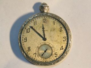 Vintage Elgin Pocket Watch 14k Gold Filled For Parts/repair 39