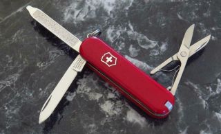 Victorinox Red Classic Whistle Swiss Army Knife,