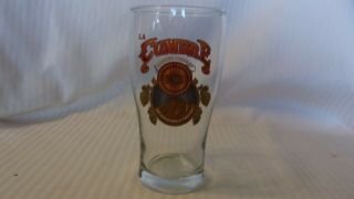 La Cumbre Brewing Company Beer Pint Glass Clear With Logo 5.  75 " Tall