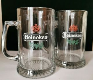 2 X Heineken Handled Half Pint Tankards Ex Bs7