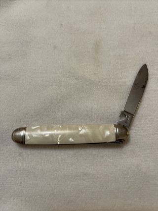 Vintage Imperial Prov Ri Usa Magic Trick Folding Pocket Knife Pearlized Handles