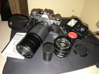 Vintage Canon Ae - 1 Slr Film Camera Bundle - Black