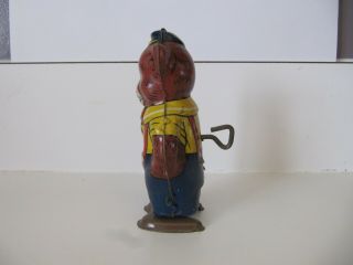 VINTAGE 1950 ' S TIN WIND UP TOY BEAR J.  CHEIN & CO.  WITH KEY MADE IN U.  S.  A. 2