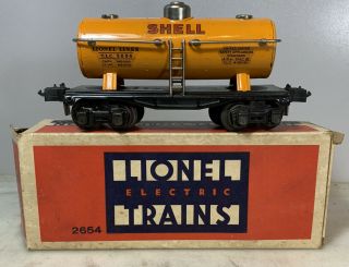 Vintage Lionel Trains Prewar No 2654 Shell Oil Tank Car