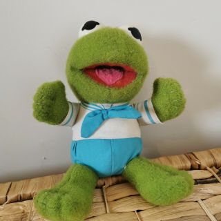 1985 Vintage Muppet Babies Kermit The Frog.  Jim Henson Toys Collectables