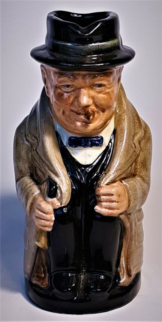 Winston Churchill Vintage Royal Doulton Porcelain Toby Jug England Wwii Pm Small