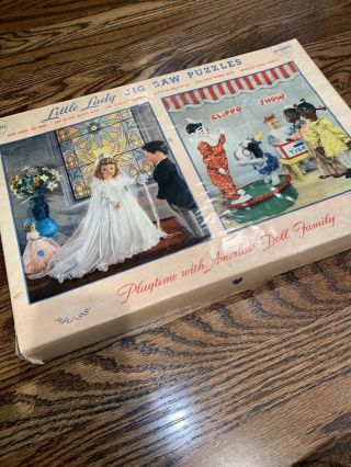 Vintage Little Lady 6 Jig Saw Puzzles,  An Effanbee Play Product
