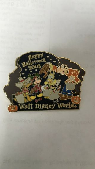 Walt Disney World Pin: Halloween 2003 - Fab 4 Pluto/mickey/donald/goofy,