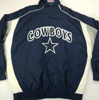 Nfl Nike Pro Line Authentic Dallas Cowboys Full Zip Jacket Vintage Mens L