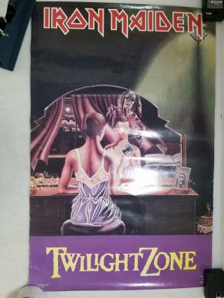 Vintage 1987 Iron Maiden Twilight Zone Poster