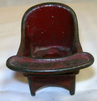 Old Kilgore Toy Bathroom Potty Chair Cast Iron Red