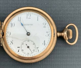 Vintage J.  H.  Willaims 17 Jewels Gold Filled Pocket Watch