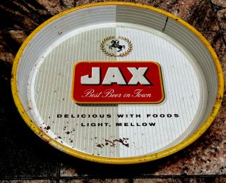 Jax Beer Orleans,  Louisiana - Vintage 13 " Round Metal Serving Tray