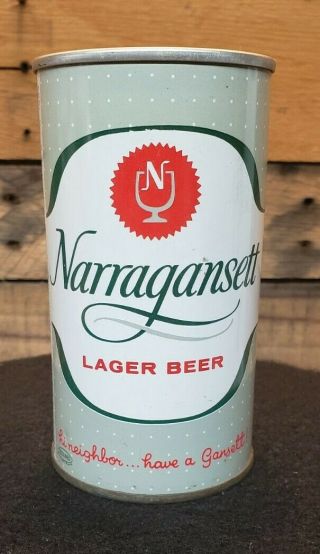 Narragansett Lager Beer Pull Tab Top Can 12oz Pt Cranston,  Ri 1964