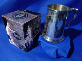 1 Pint Pewter Tankard - Engraved With Scenes Of Stirling,  Scotland - Boxed - Vgc