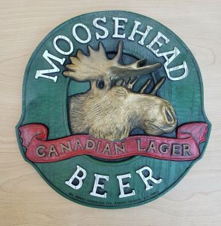 Vintage Moosehead Canadian Lager Beer Bar Sign 3d Man Cave