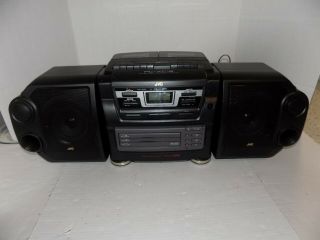 Vintage Jvc Pc Xc12 Dual Cassette 3 Cd Player Am/fm Radio Stereo Boombox