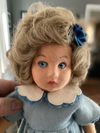 Antique Vintage Lenci Felt Doll Tag Bettina