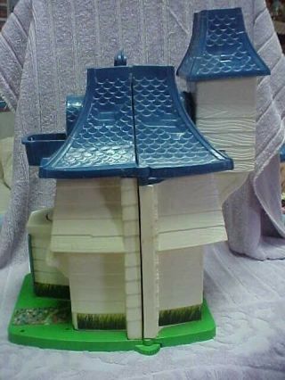 1976 Weebles Haunted House W/slide Extension & Roof,  Weeble Ghost & Bed