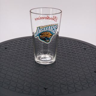 Jacksonville Jaguars Budweiser 16oz Pint Glass Beer Clear Team Logo Nfl Vintage