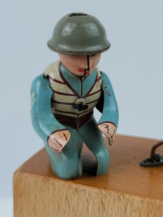 Vintage Tin Litho Air Defense Pom Pom Gunner Figure Only