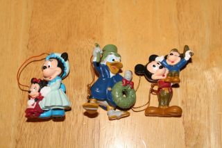 Vintage DISNEY MICKEY ' S CHRISTMAS CAROL FIGURES Scrooge Tiny Tim Minnie Mouse 2