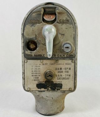 Vintage Early Rhodes Mark - Time Penny Nickel Parking Meter No Keys