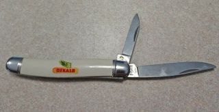 Vintage Imperial Two Blade Dekalb Advertising Pocket Knife