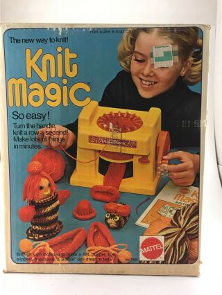 Vintage (1974) Knit Magic Knitting Machine By Mattel For Beginners Or Kids