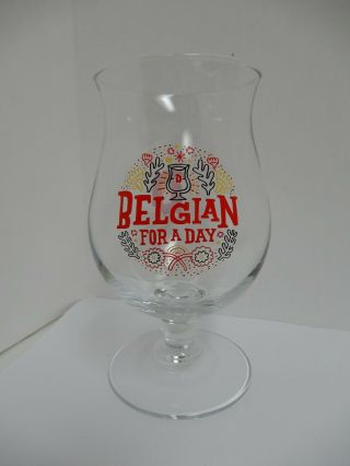 Rare Duvel - Belgian For A Day - Beer Glass - Belgian Independence Day - 6.  5 "