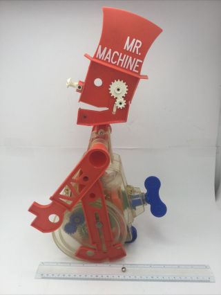 Vintage Ideal Co.  1977 Mr Machine Whistling Robot Wind - Up Walking Toy